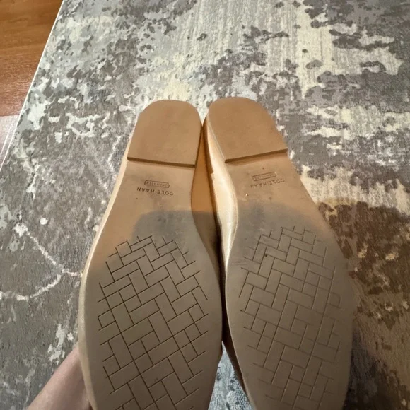 Cole Haan Women's Ballet Flat, Nude Leather 9.5